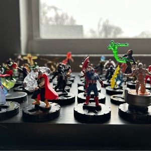 Marvel Hero Clix Lot of 68 With Cards